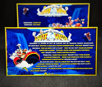 Williams White Water 1993 Jeu Cartes Instructions Flipper Custom Apron règles imprimées V2