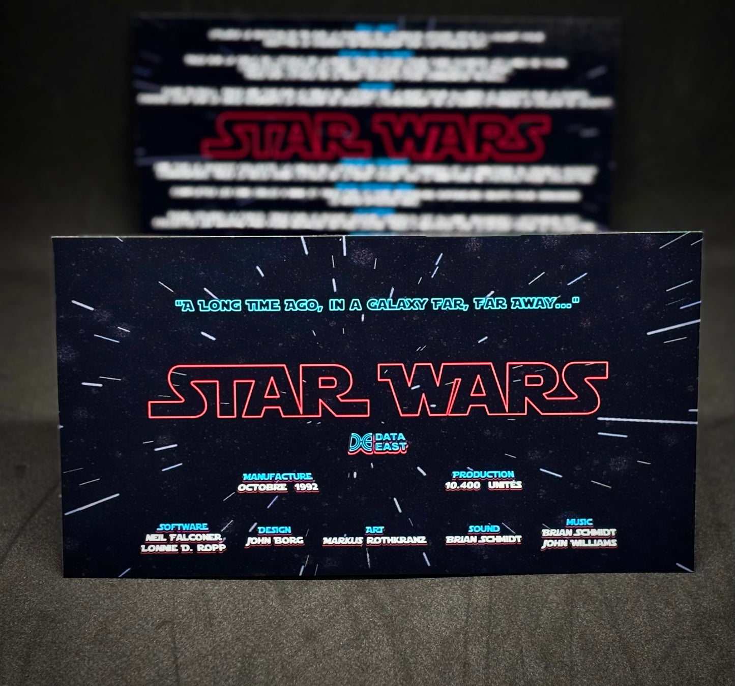 Instrucciones de las tarjetas del juego Data East Star Wars 1992 Pinball versión 4 - Tarjetas de delantal de pinball impresas personalizadas