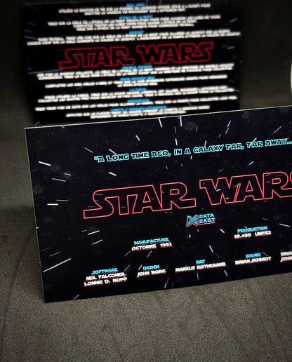 Data East Star Wars 1992 Game Cards Instructions Pinball Custom Apron Printed Rules V4