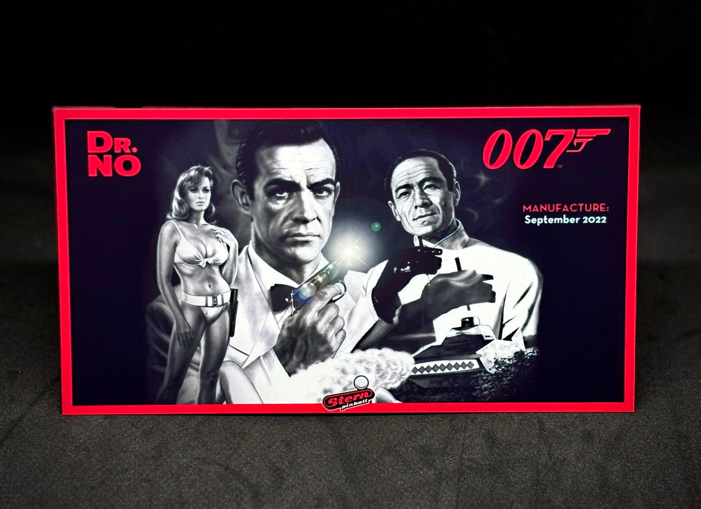 Tarjeta de pinball Stern 007 James Bond Dr. No. 2022 Insider - Tarjeta de pinball personalizada con impresión de delantal