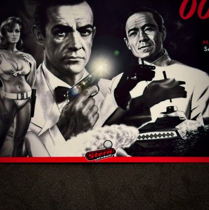 Stern 007 James Bond Dr No 2022 Insider Flipper Custom Apron Printed Card V1