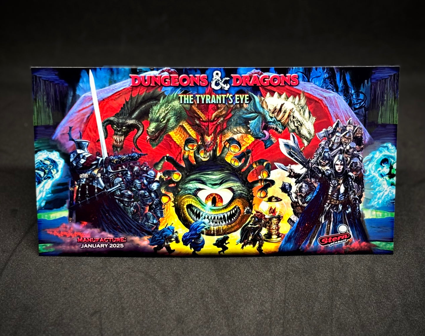 Tarjeta de pinball Stern Dungeons and Dragons 2025 Insider - Tarjeta de pinball personalizada con delantal