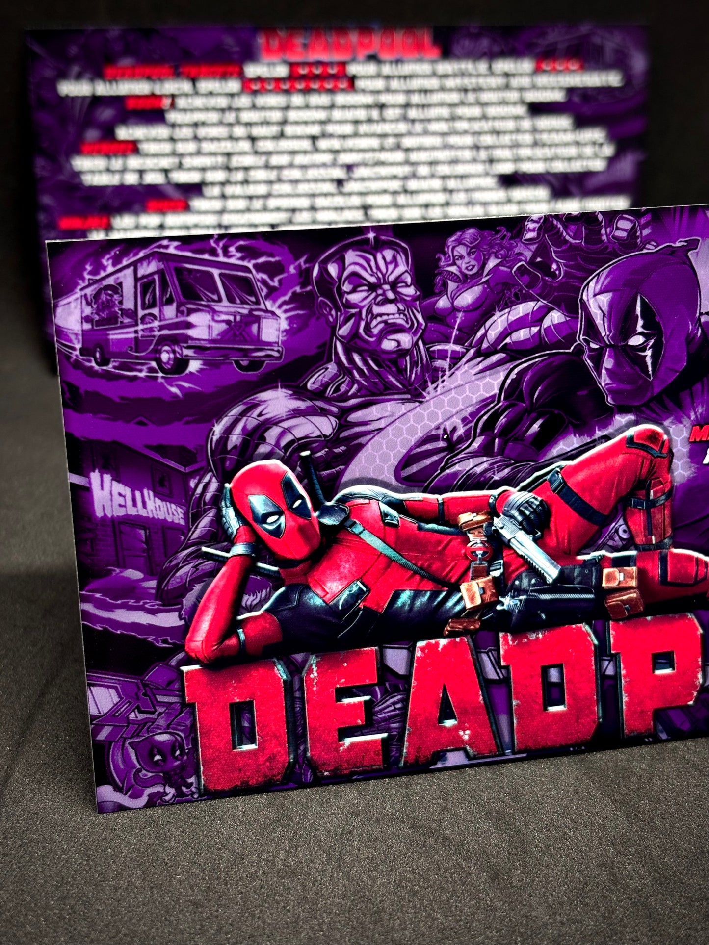 Instrucciones de las tarjetas del juego Stern Deadpool 2018, tarjetas de pinball personalizadas con impresión de delantal