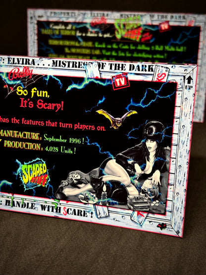 Bally Elvira Scared Stiff 1996 Game Cards Instructions Pinball Custom Apron Printed Rules V1