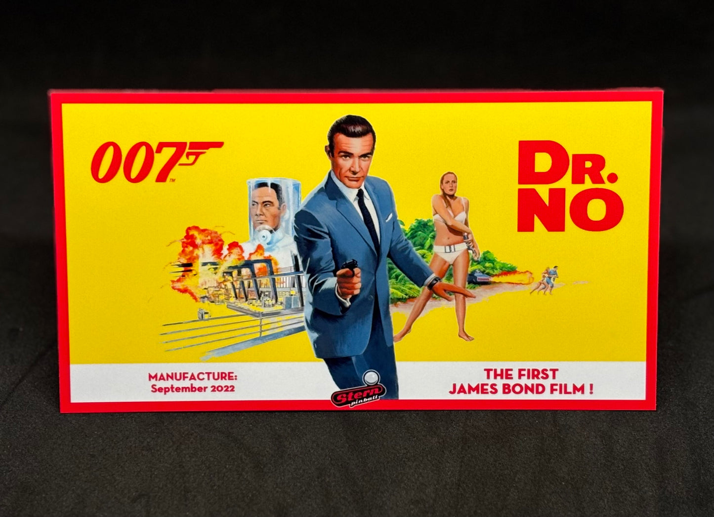 Tarjeta de pinball Stern 007 James Bond Dr. No. 2022 Insider V2 - Tarjeta de pinball personalizada con impresión de delantal