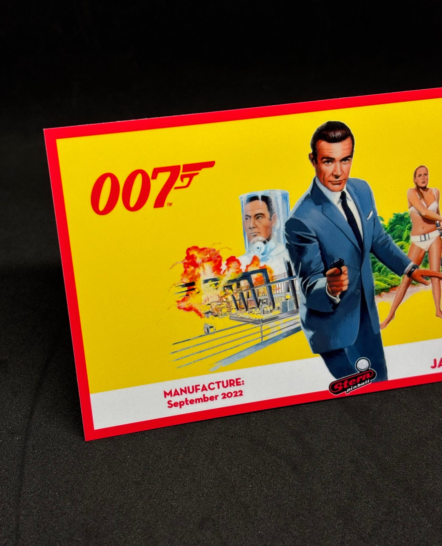 Tarjeta de pinball Stern 007 James Bond Dr. No. 2022 Insider V2 - Tarjeta de pinball personalizada con impresión de delantal