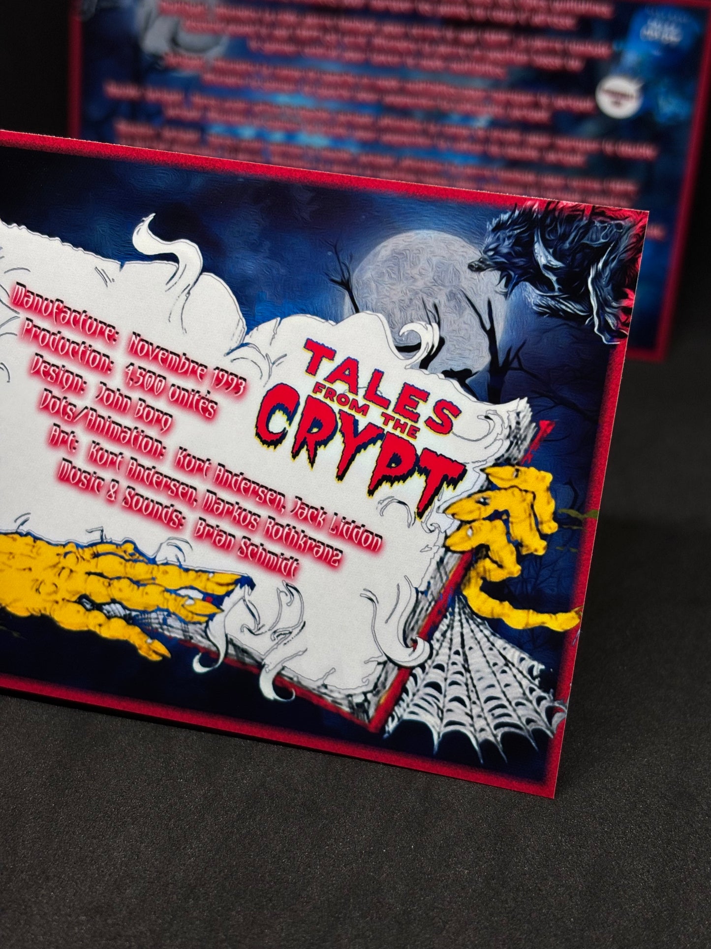 Instrucciones de las tarjetas del juego Data East Tales From The Crypt 1993, delantal personalizado de pinball, reglas impresas V5