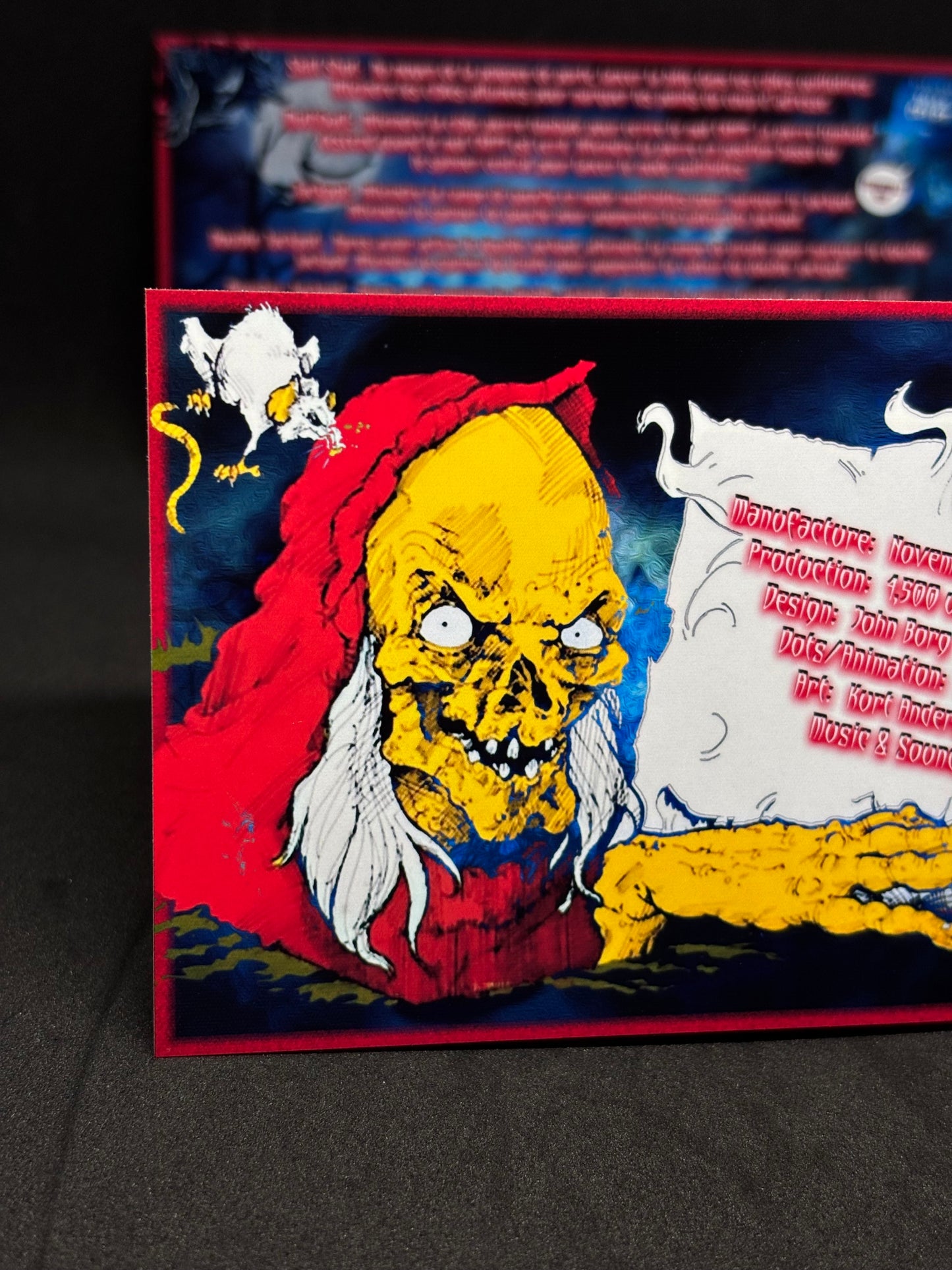 Instrucciones de las tarjetas del juego Data East Tales From The Crypt 1993, delantal personalizado de pinball, reglas impresas V5
