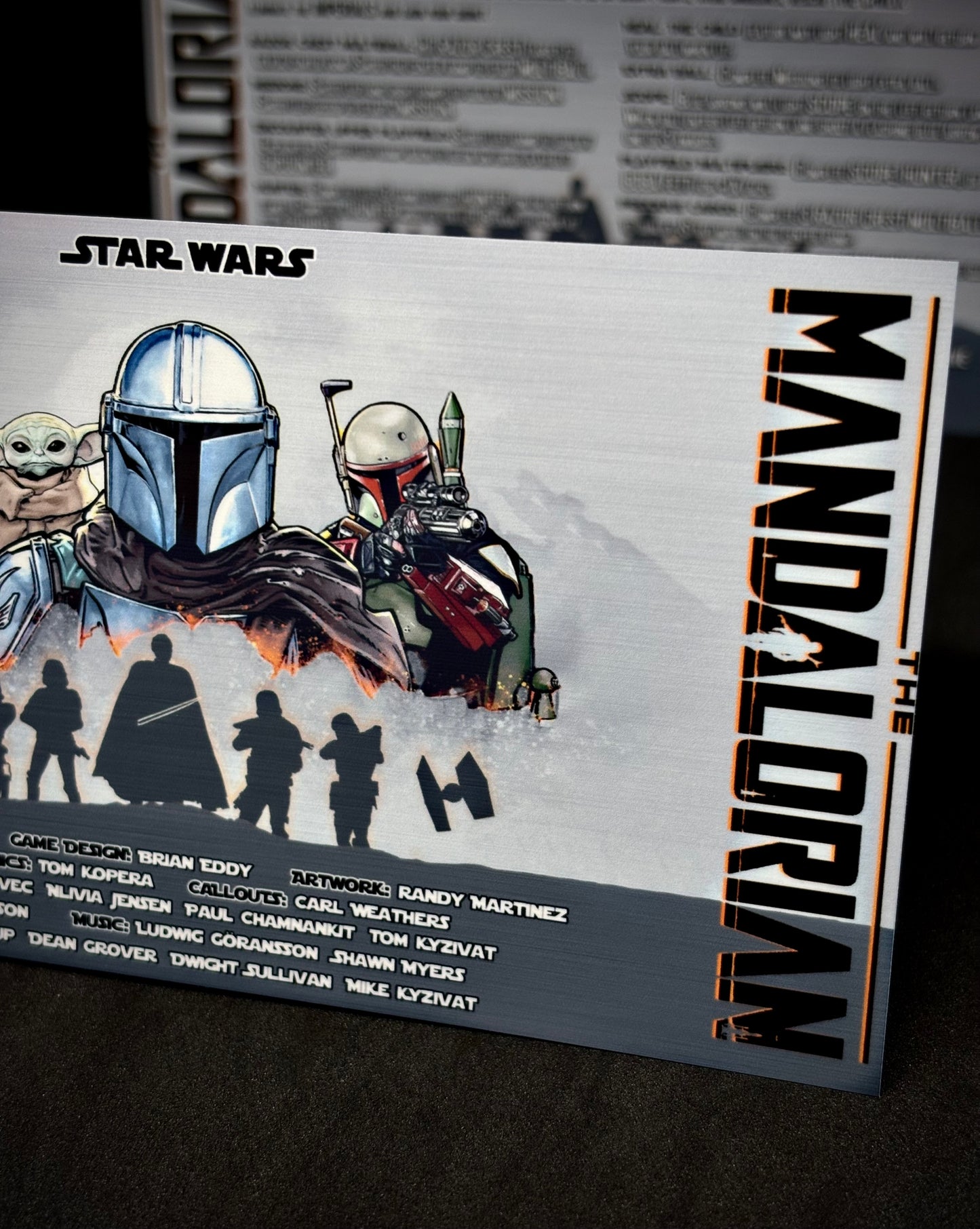Stern Star Wars The Mandalorian 2021 Jeu Cartes Instructions Flipper Custom Apron règles imprimées V2