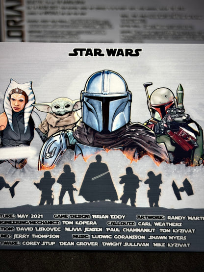 Instrucciones de las tarjetas del juego Stern Star Wars The Mandalorian 2021, delantal personalizado de pinball, reglas impresas V2