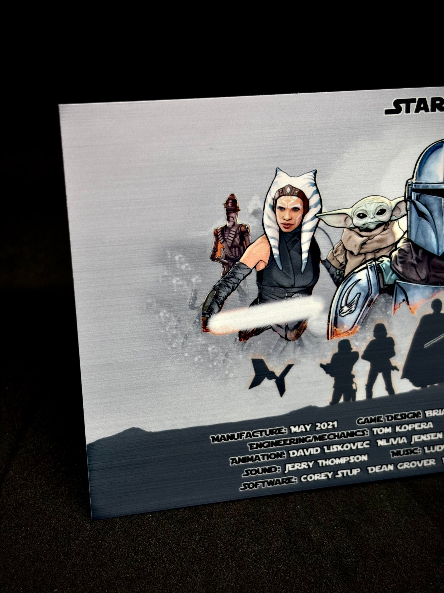 Stern Star Wars The Mandalorian 2021 Carte Solo Flipper Custom Apron imprimée V2