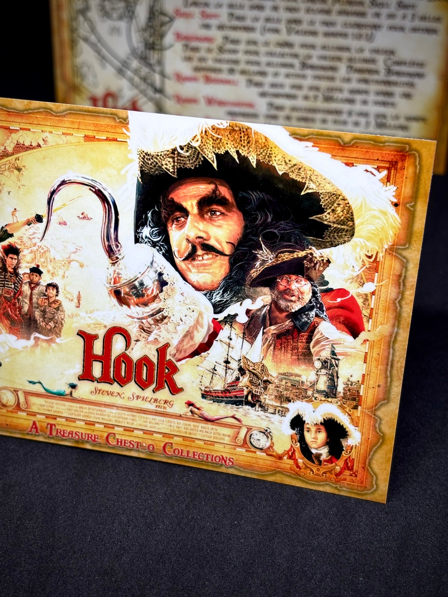 Data East Hook 1992 Game Cards Instructions Pinball Custom Apron Printed Rules V1