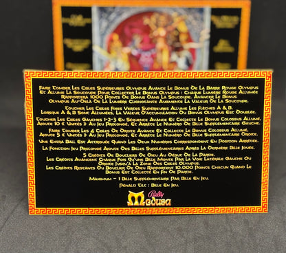Instrucciones de las tarjetas del juego Bally MEDUSA 1981 Pinball Delantal personalizado reglas impresas