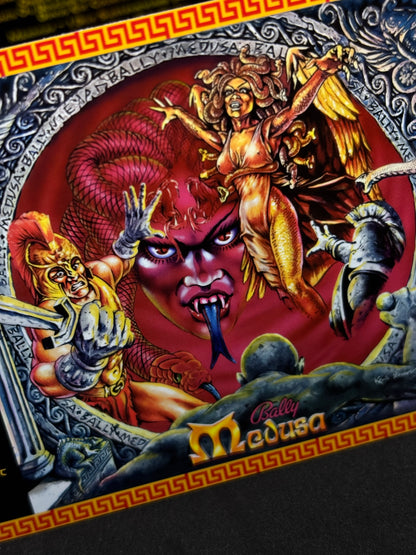 Instrucciones de las tarjetas del juego Bally MEDUSA 1981 Pinball Delantal personalizado reglas impresas