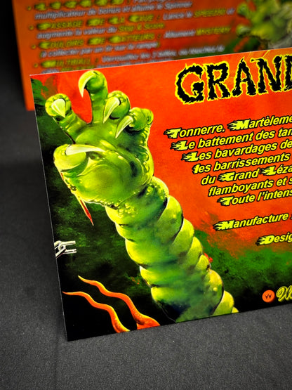 Instrucciones de las tarjetas del juego Williams GRAND LIZARD 1986, delantal personalizado de pinball, reglas impresas