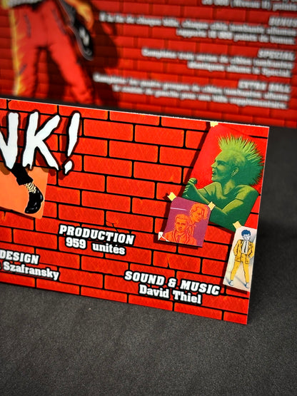Instrucciones de las tarjetas del juego Gottlieb PUNK 1982 Delantal personalizado de pinball con reglas impresas