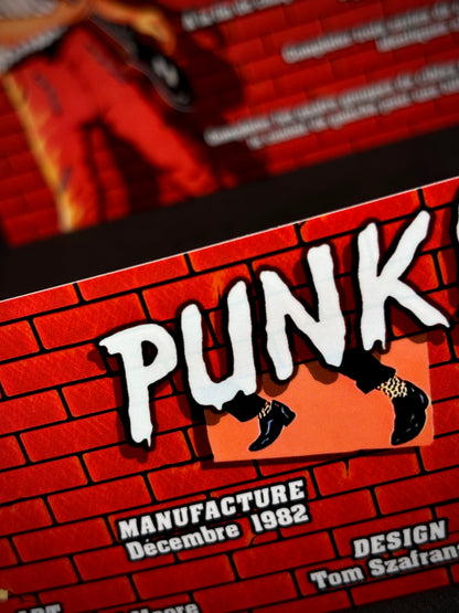 Instrucciones de las tarjetas del juego Gottlieb PUNK 1982 Delantal personalizado de pinball con reglas impresas