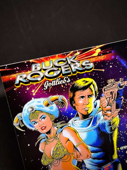 Instrucciones de las tarjetas de juego Gottlieb BUCK ROGERS 1980 Pinball Delantal personalizado reglas impresas