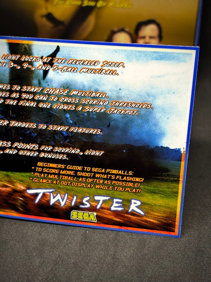 SEGA Twister 1996 Game Cards Instructions Pinball Custom Apron printed rules