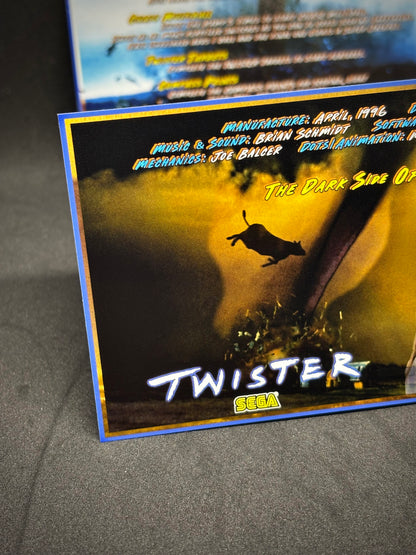 SEGA Twister 1996 Game Cards Instructions Pinball Custom Apron printed rules