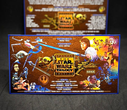 Instrucciones de las tarjetas del juego SEGA Star Wars Trilogy 1997 Delantal personalizado de pinball con reglas impresas