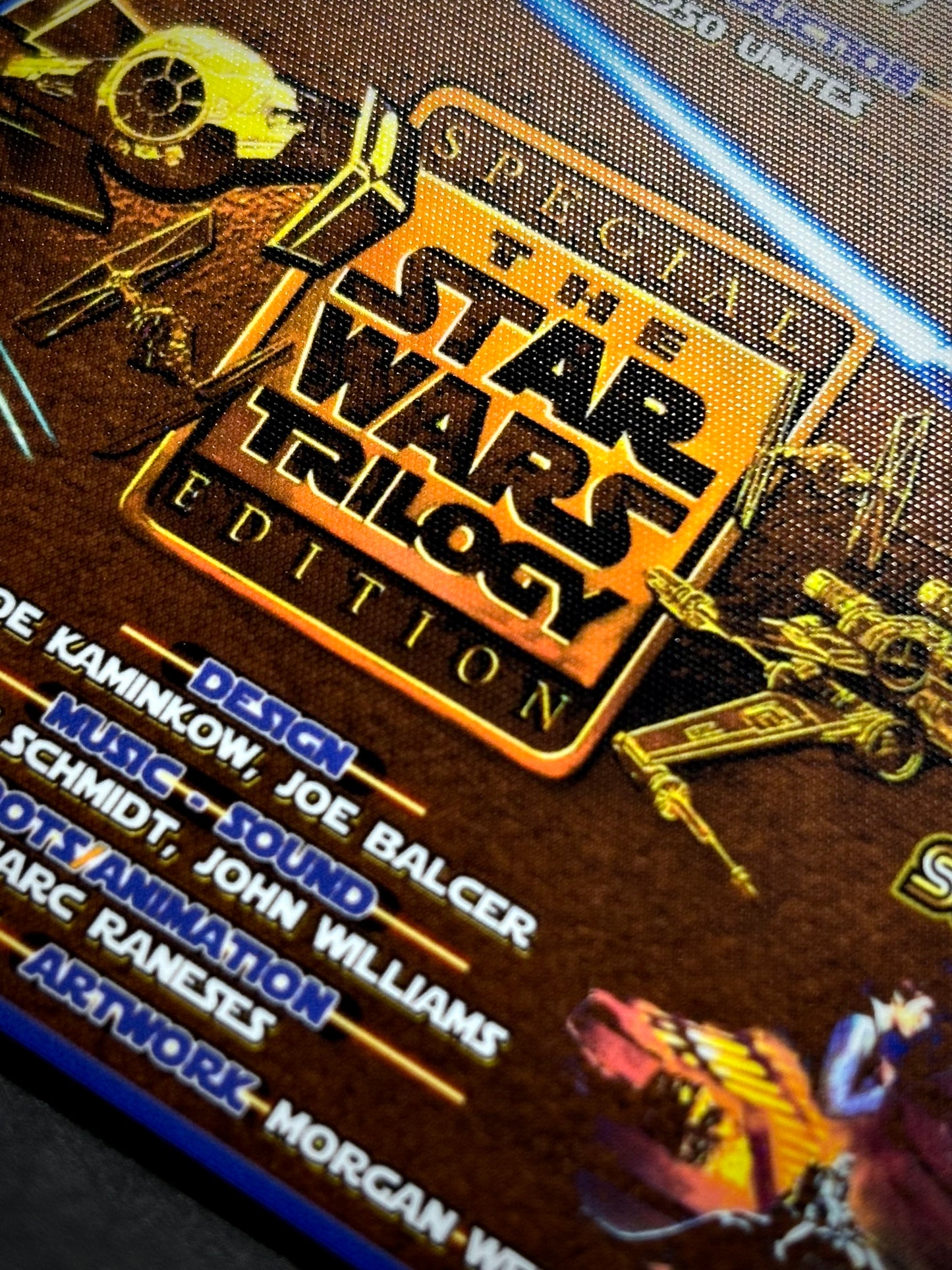 Instrucciones de las tarjetas del juego SEGA Star Wars Trilogy 1997 Delantal personalizado de pinball con reglas impresas