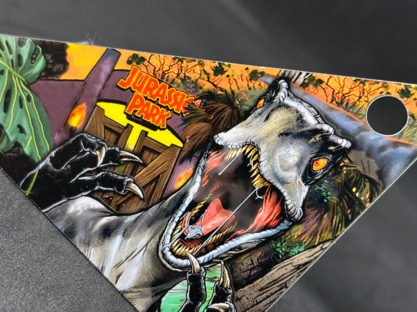 Delantal personalizado con pegatina de pinball de Stern Jurassic Park 2019 Insider