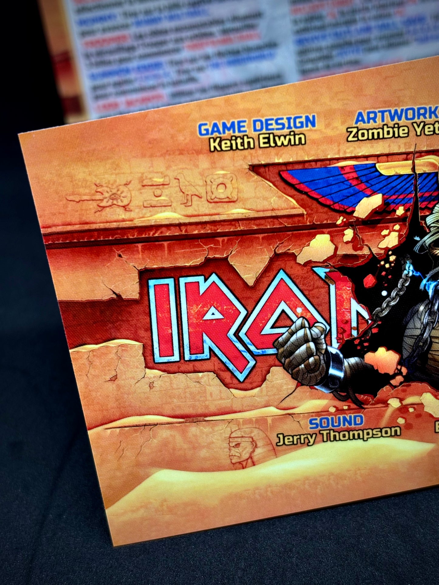 Instrucciones de las tarjetas de juego premium de Stern Iron Maiden 2018, reglas impresas del delantal personalizado de Pinball