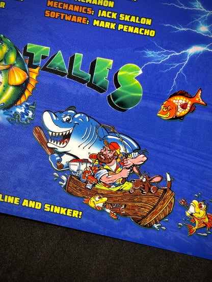 Instrucciones de las tarjetas del juego Williams Fish Tales 1992, delantal personalizado de pinball, reglas impresas V2