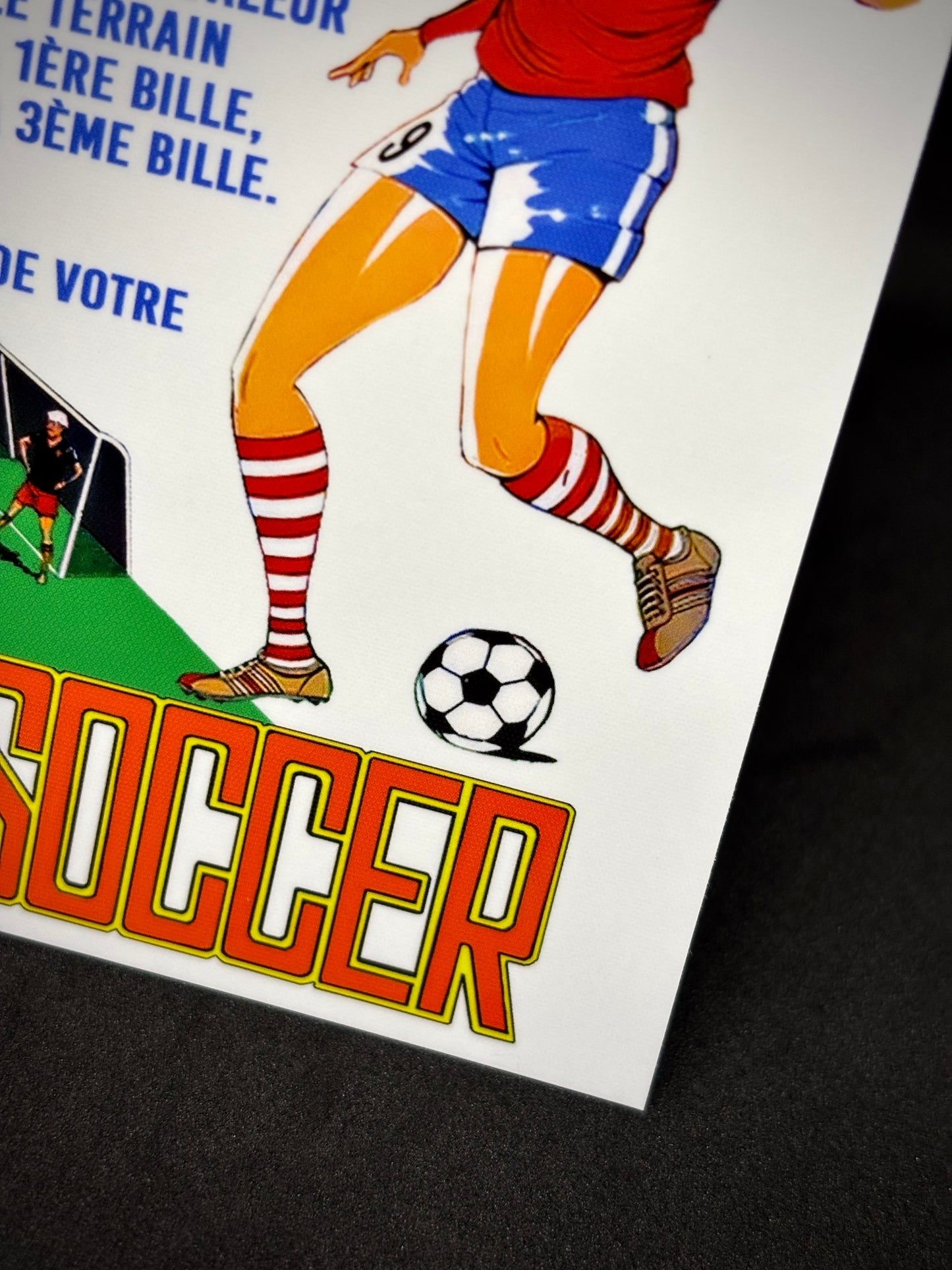 Instrucciones de las tarjetas de juego Gottlieb Soccer 1975, delantal personalizado de pinball, reglas impresas