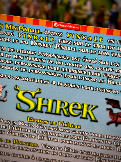 Instrucciones de las tarjetas del juego Stern Shrek 2008, delantal personalizado de pinball, reglas impresas V2