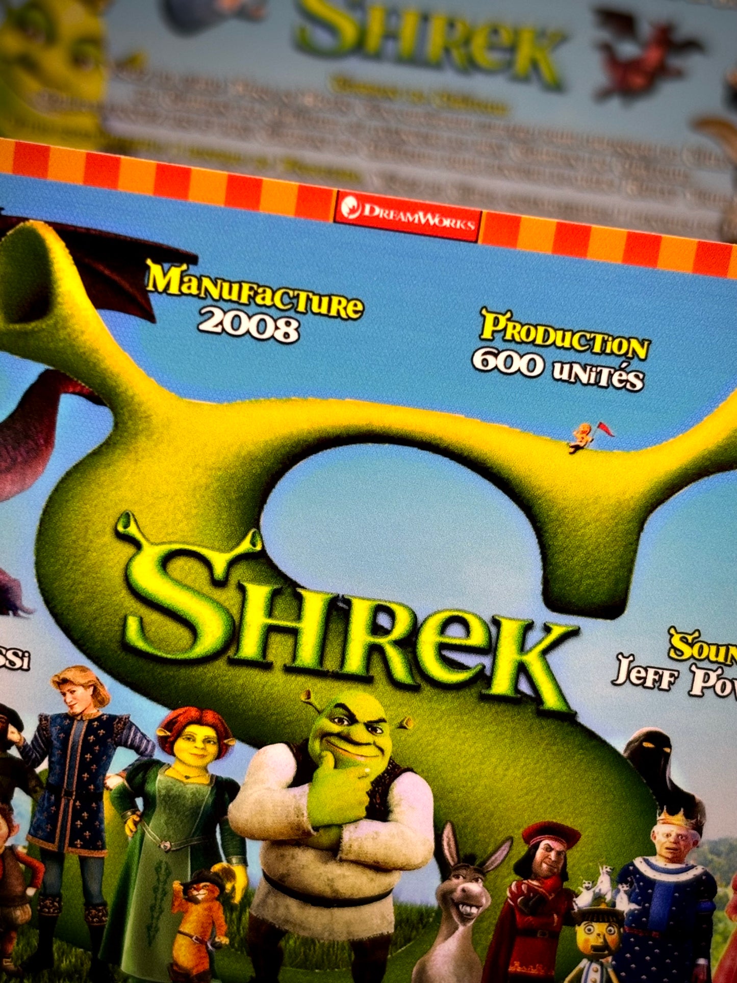 Instrucciones de las tarjetas del juego Stern Shrek 2008, delantal personalizado de pinball, reglas impresas V2
