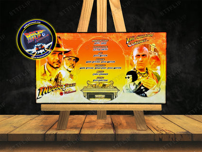 Williams Indiana Jones 1993  Jeu Cartes règles Instructions Flipper Custom Apron V2