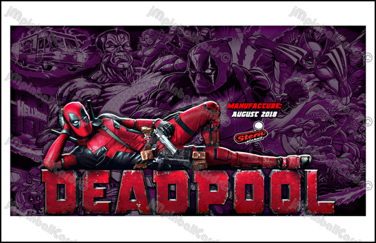 Tarjeta de Deadpool Stern, Insider Pinball, Delantal de Pinball con Impresión Personalizada (2018)