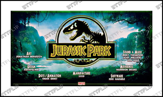 Stern Jurassic Park 2019 Insider Carte Solo Flipper Custom Apron imprimée