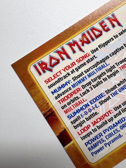 Cartes d'instructions custom apron flipper Stern Iron Maiden 2018 Premium (set de 2)