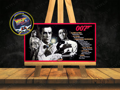 Stern 007 James Bond Dr No 2022 Game Cards Rules Instructions Pinball Custom Apron V1