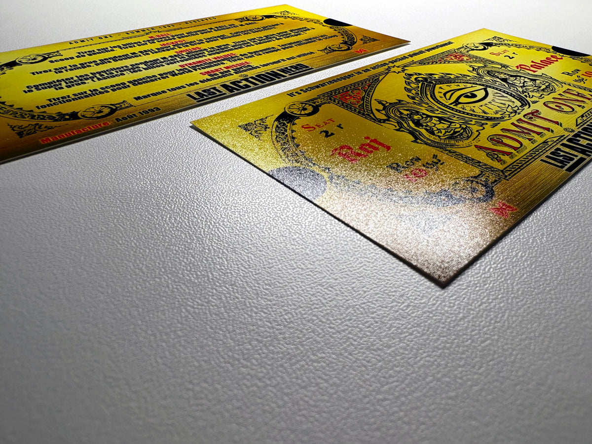 Cartes d'instructions custom apron flipper Data East Last Action Hero 1993 V1 (set de 2)
