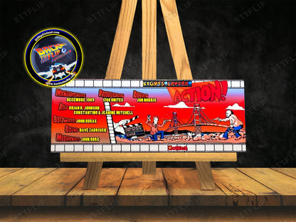 Gottlieb Light Camera Action 1989 Juego Cartas Reglas Instrucciones Pinball Custom Delantal V2