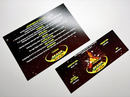 Cartes d'instructions custom apron flipper Gottlieb Mars God of War 1981 (set de 2)