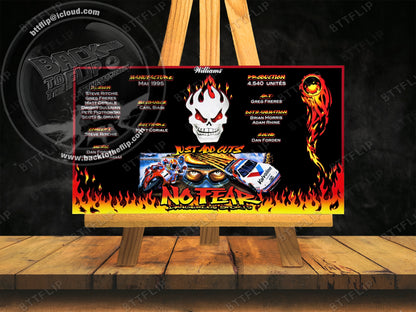Williams No Fear Dangerous Sports 1995 custom apron instruction cards (set of 2)