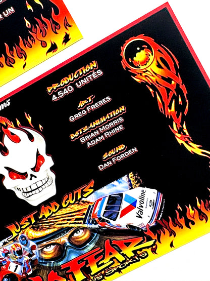 Williams No Fear Dangerous Sports 1995 custom apron instruction cards (set of 2)