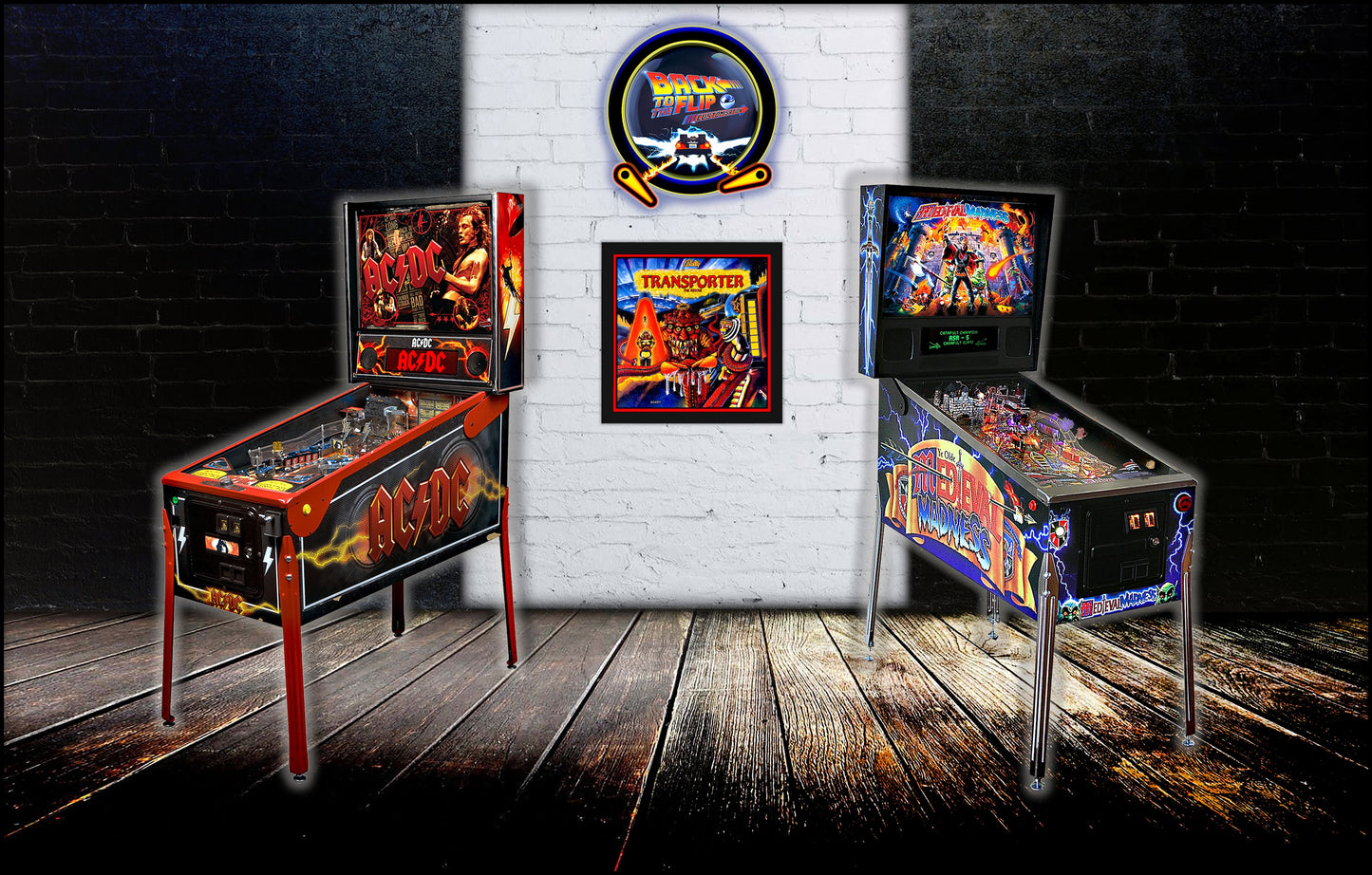 Marco + Impresión de Pinball Bally Transporter The Rescue 1989 - Arte de Pinball con fondo de cristal - 30 cm - 12"