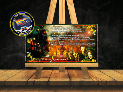 Stern Piratas del Caribe 2006 Juego de Cartas Reglas Instrucciones Flipper Custom Apron V3