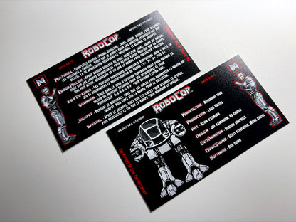 Cartes d'instructions custom apron flipper Data East Robocop 1989 (set de 2)