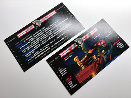 Data East Secret Service 1988 Game Cards Instructions Pinball Custom Apron printed rules
