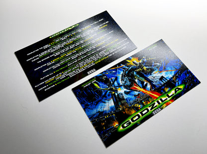 Tarjetas de instrucciones para apron personalizado SEGA GODZILLA 1998 V2 (juego de 2)