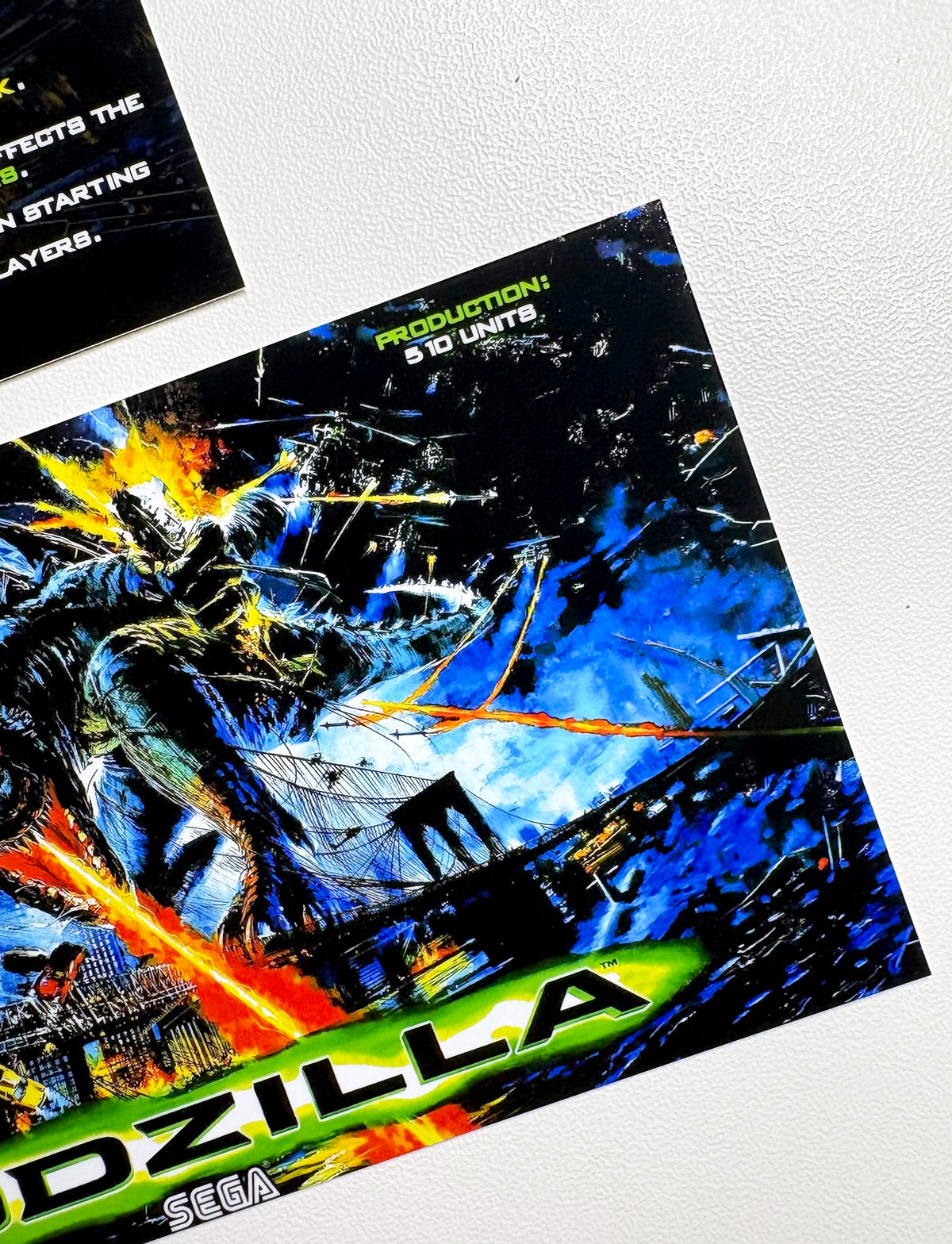 Tarjetas de instrucciones para apron personalizado SEGA GODZILLA 1998 V2 (juego de 2)