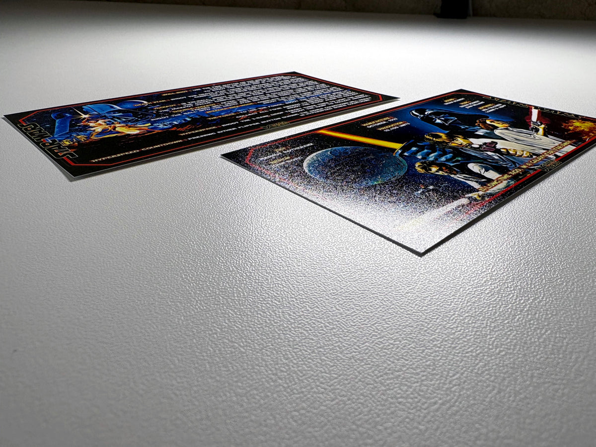 Cartes d'instructions custom apron flipper Data East Star Wars 1992 V1 (set de 2)