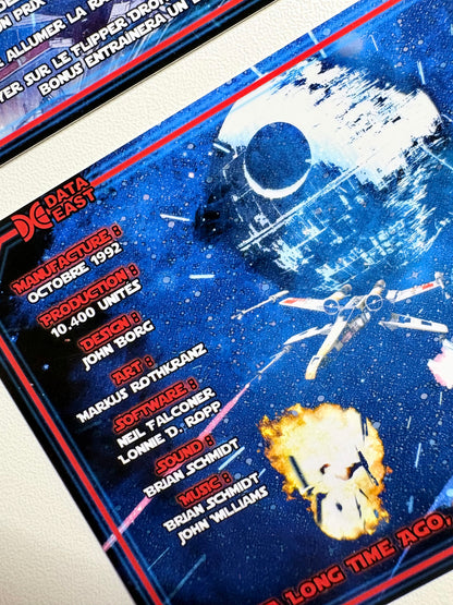 Custom apron instruction cards flipper Data East Star Wars 1992 V3